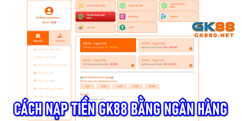 Hướng dẫn cách sử dụng tài khoản ngân hàng để gửi vốn
